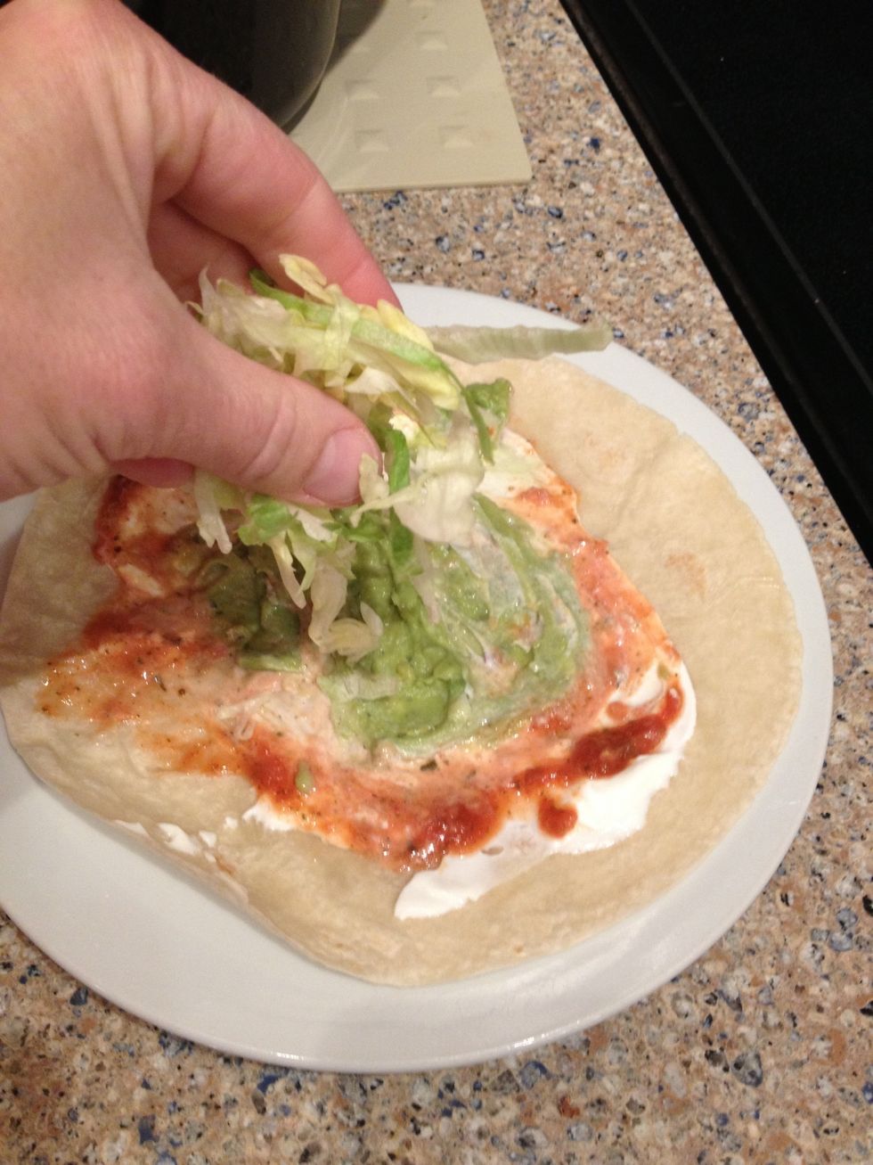 Some shredded lettuce for crunch...