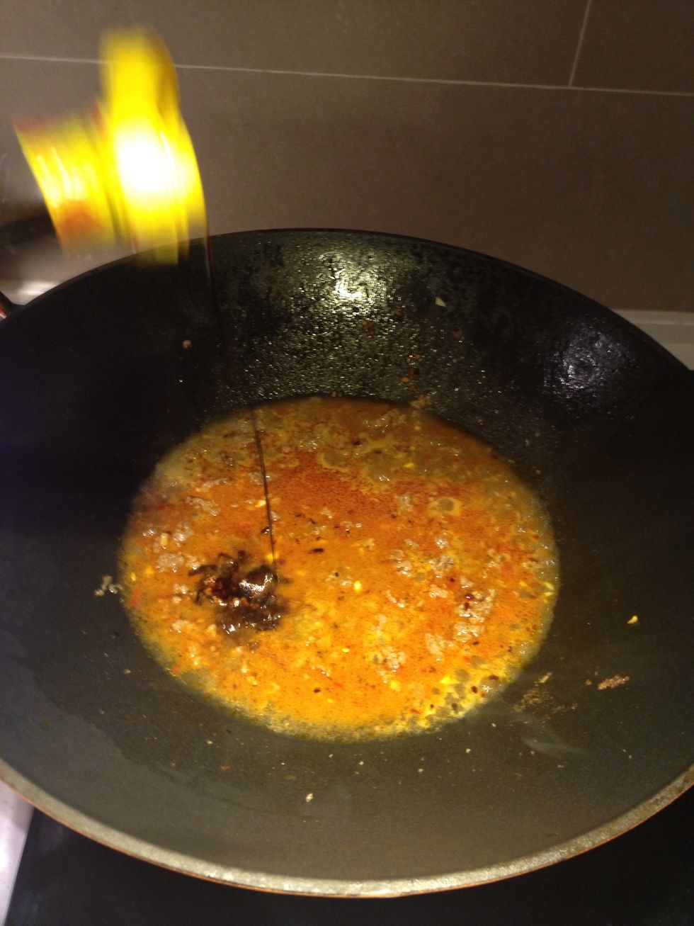 Some soy sauce