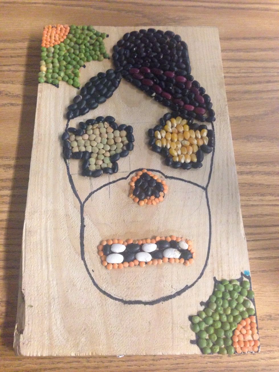 Some students are able to add decorations to the background but most students should keep it simple the first time. If the drawing gets too "busy" then it looks like a big mess when it is finished.