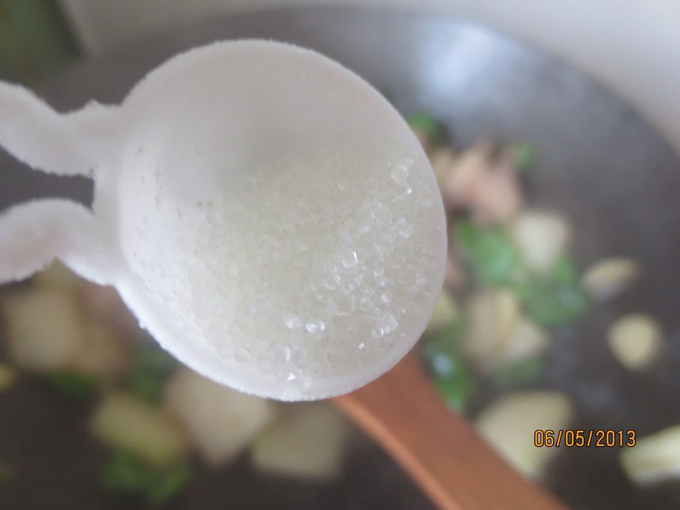 Some sugar to smooth out the soy sauce