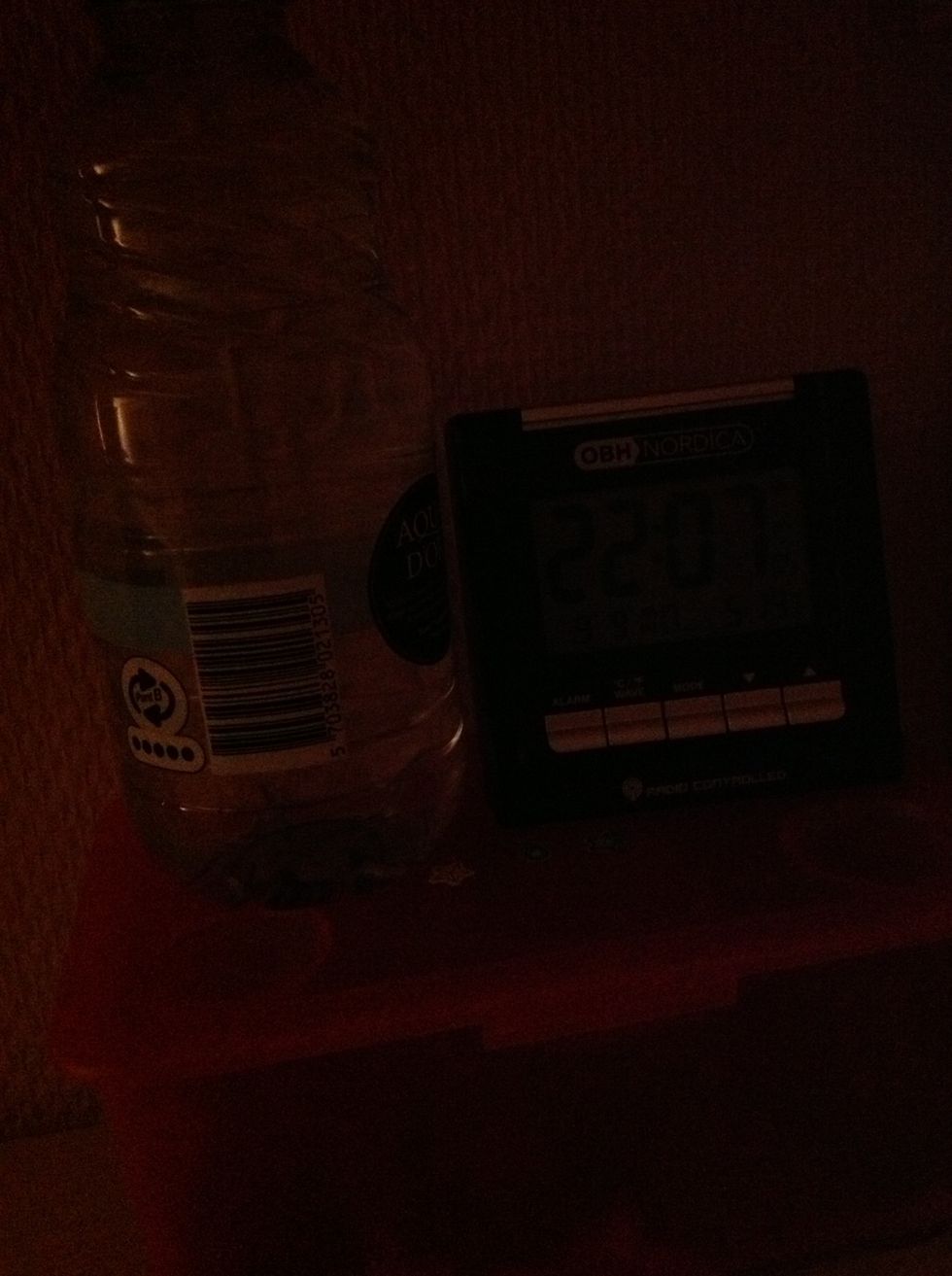Some water because its very important to be hydrated!!! A alarm clock is a must if u don't like to come late at school! \ud83d\udc4d