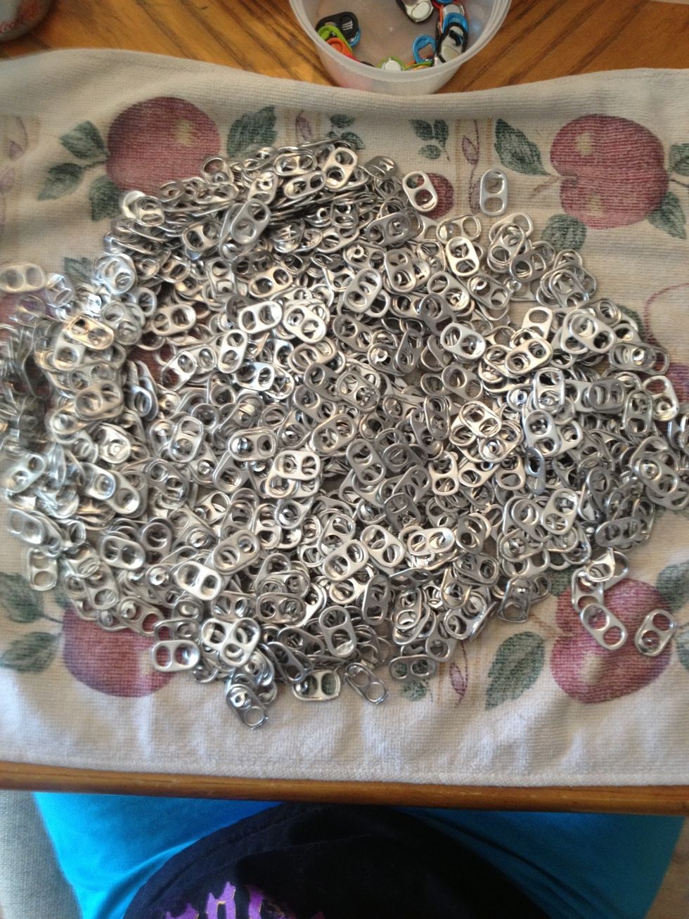 Sometime later, lol. All the tabs that need to have the circle piece or sharp edges taken off. Most of the time this can be prevented when you are taking the tab off of the can.