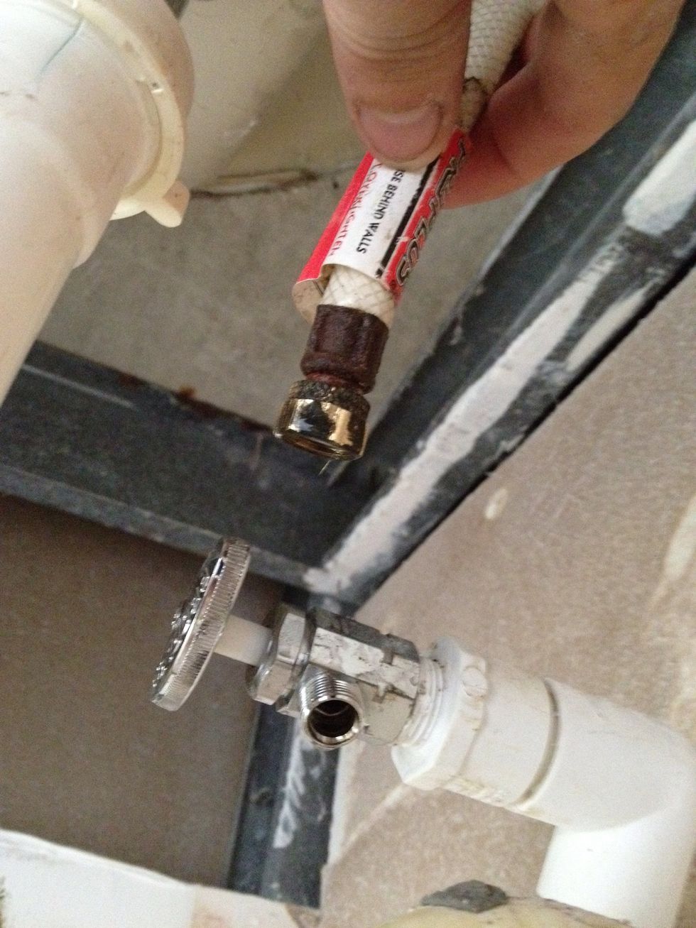 Sometimes when you tighten the valve onto the pipe as far as it goes the hole ends up facing the wrong direction. You'll have to loosen it to align the holes, which obviously might cause it to leak.