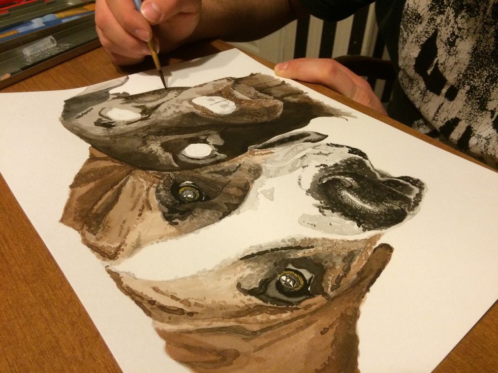 Sometimes you really need to take a step back and check your work. After sitting the same way for hours on end, your view to the artwork may not be the view you want others to see.