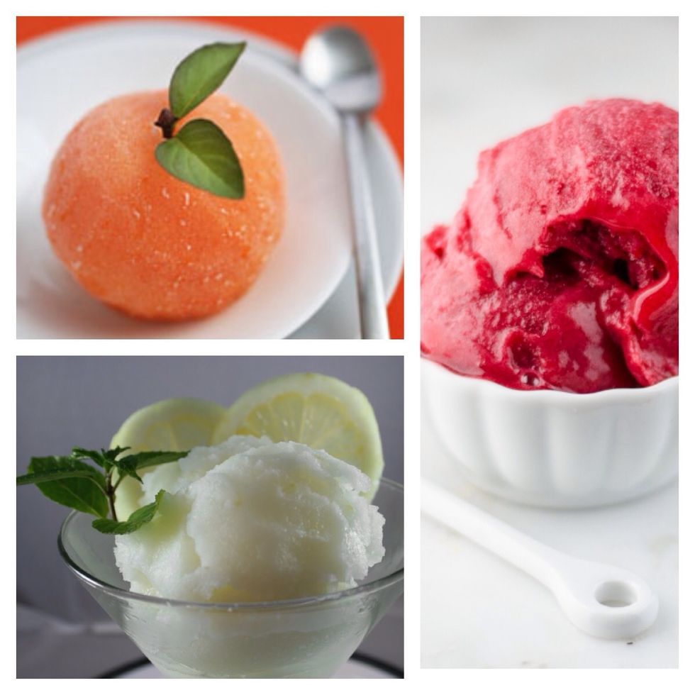 Sorbet, another scrummy desert. You can sub this for ice cream too, it is even lower in calories than fro-yo however watch the sugar content in the product you're buying.