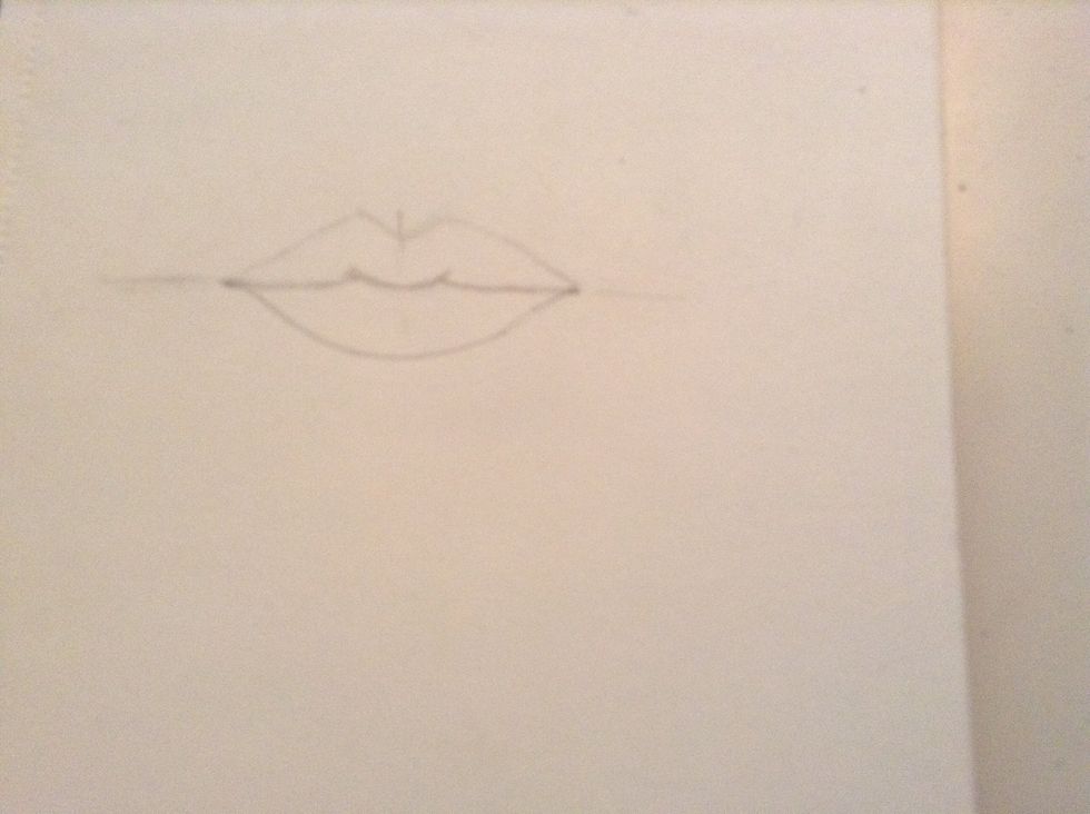 sorry blurry picture, but make a "stretched out u" going through the middle cross:) connect the "u". it will look horrible until we add some features I'm the future;)