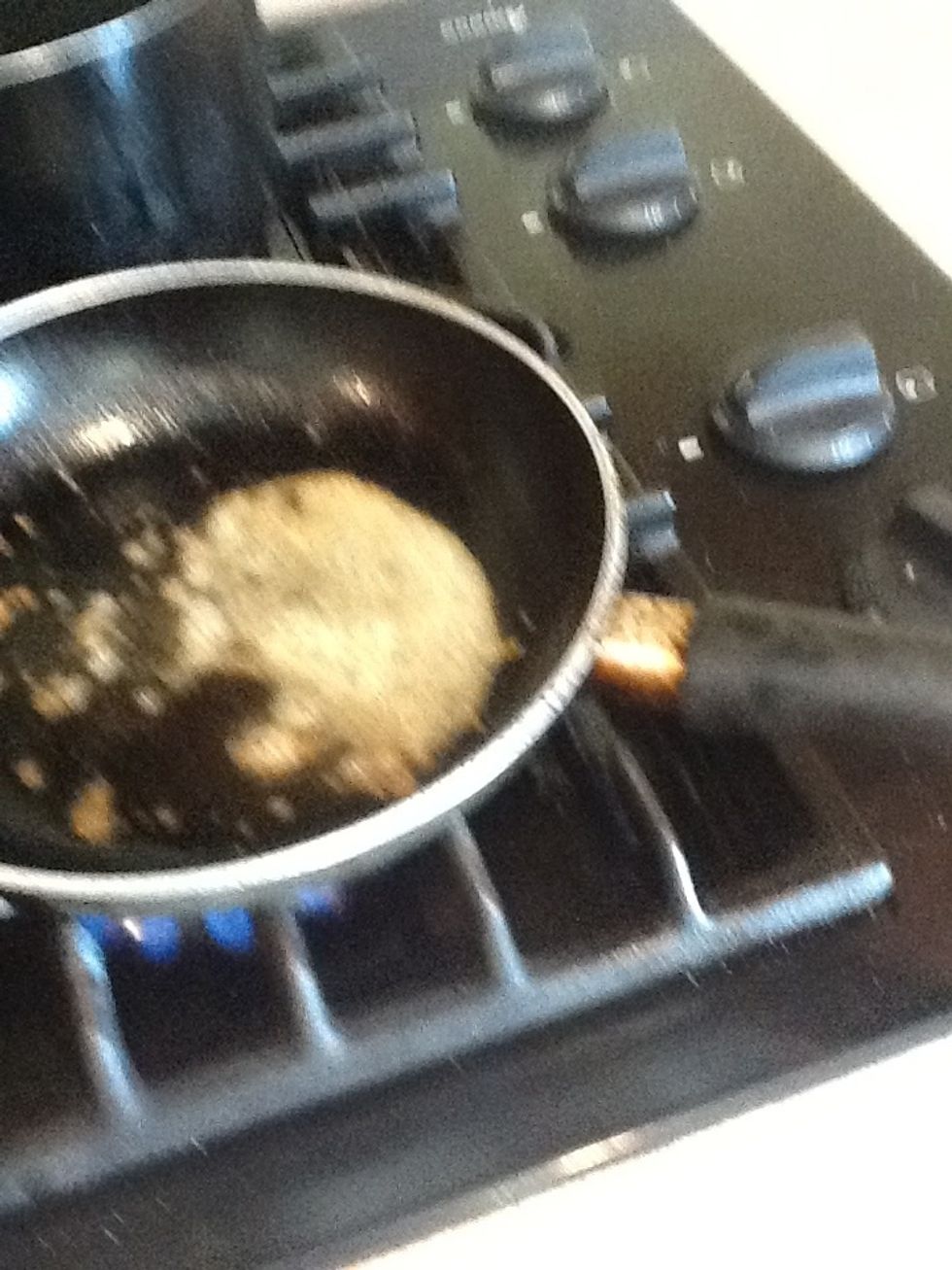 Sorry for the blurry picture! But this is what the butter will look like when done!