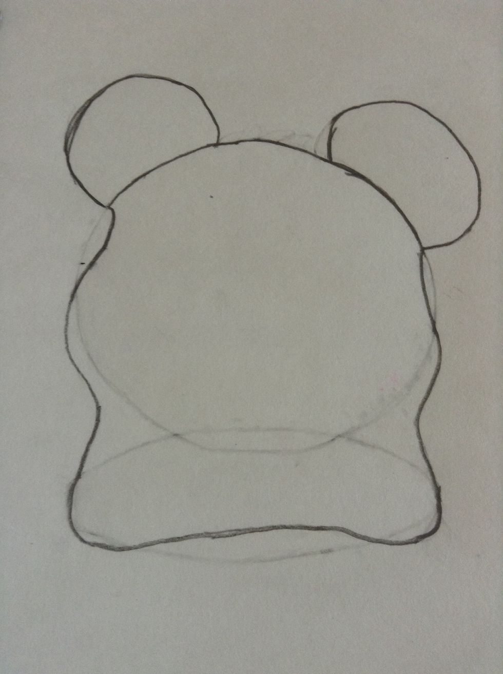 (Sorry for the line marks) Add the frame and erase the circle and oval that you drew in the beginning.