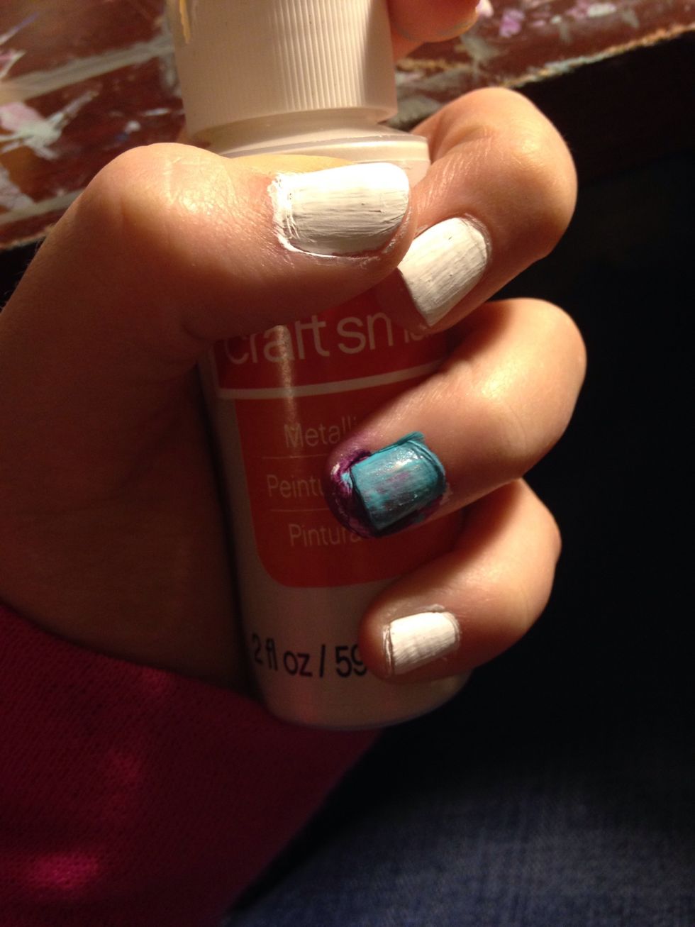 Sorry my nails are so messy... I will practice and once I get good I will make a guide on it