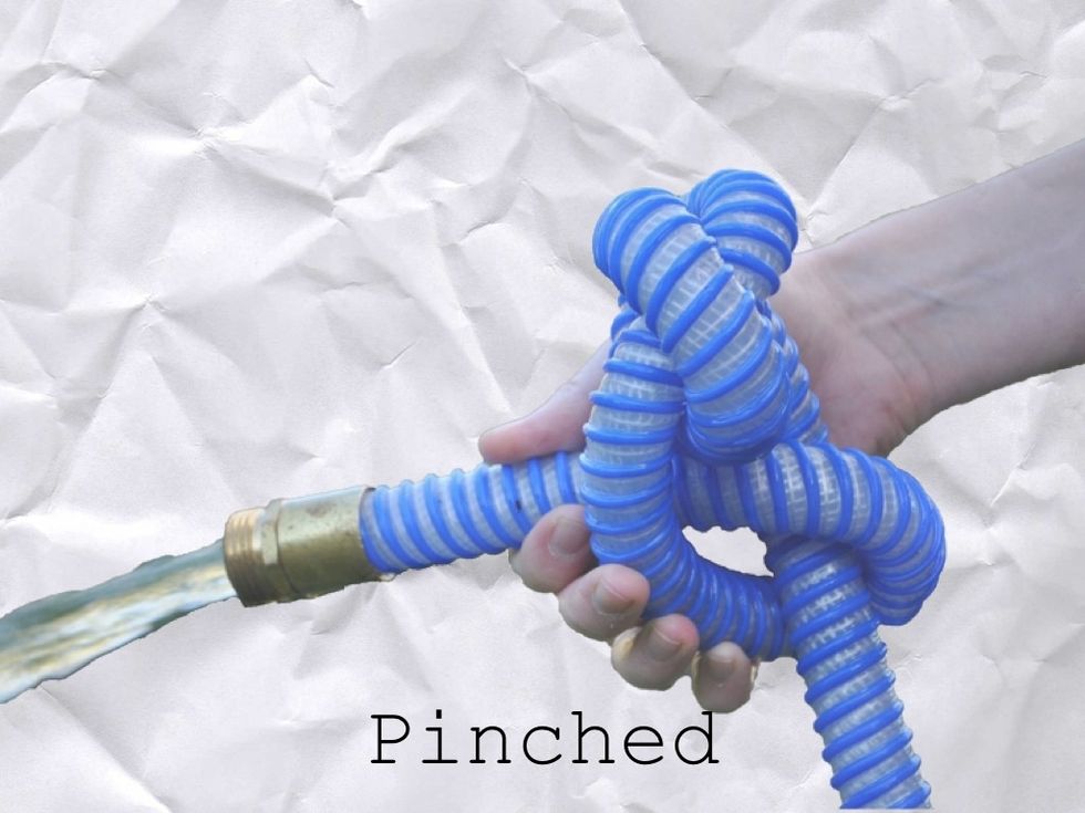Sorta like a PINCH in a HOSE.