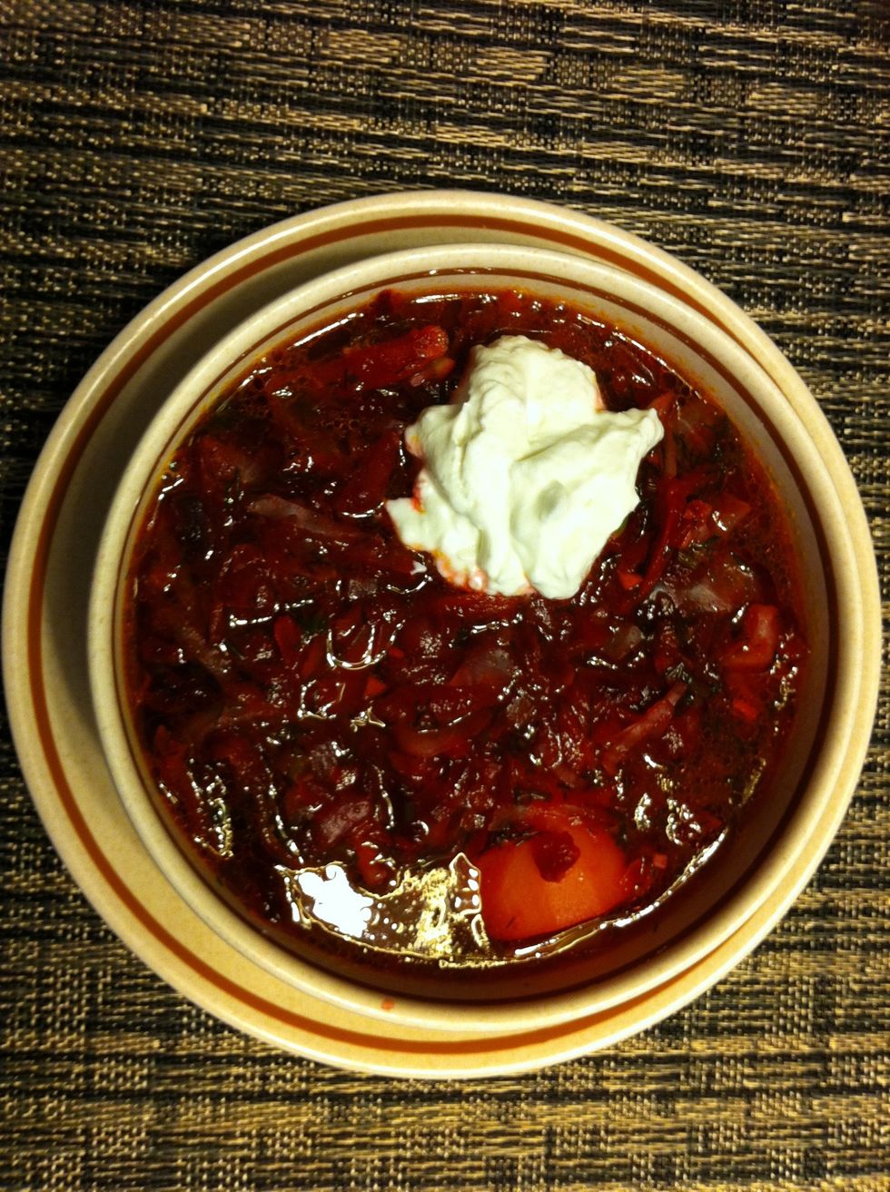 Soup is ready!!!!Add sour cream or mayonnaise