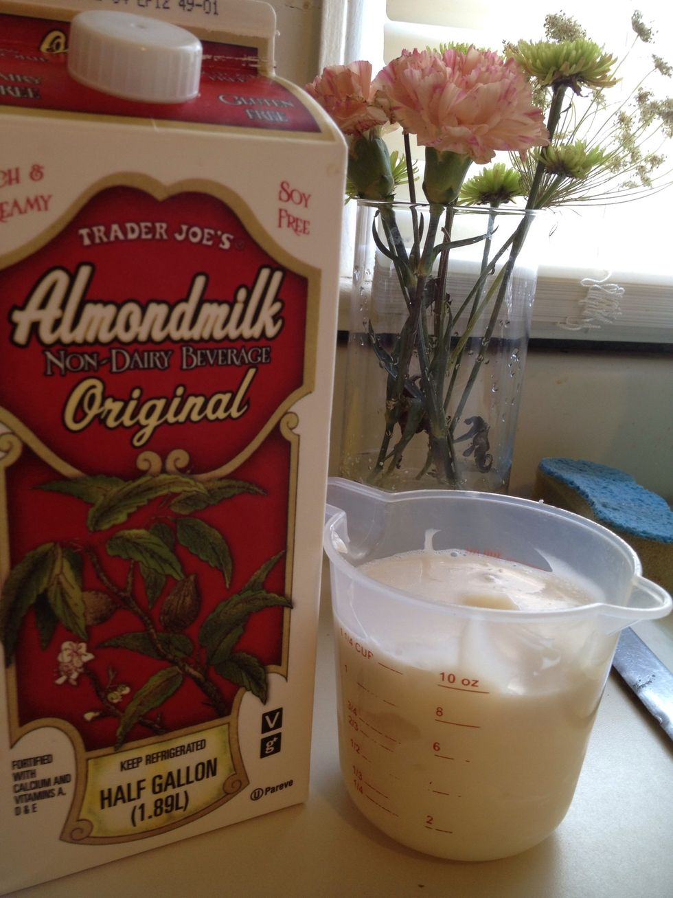 Soy or rice milk is good too.