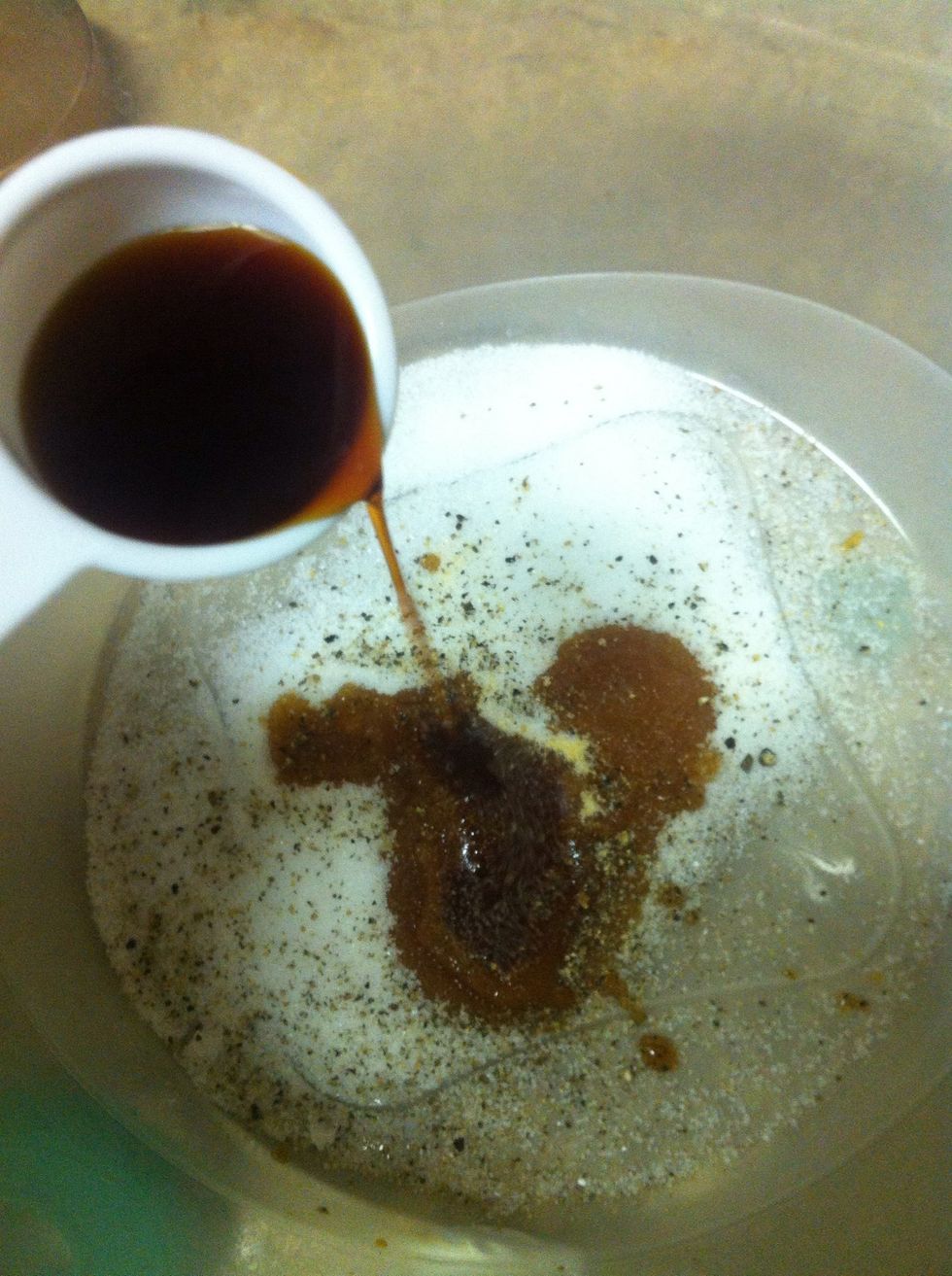 Soy sauce.... Only 2 tablespoons :)