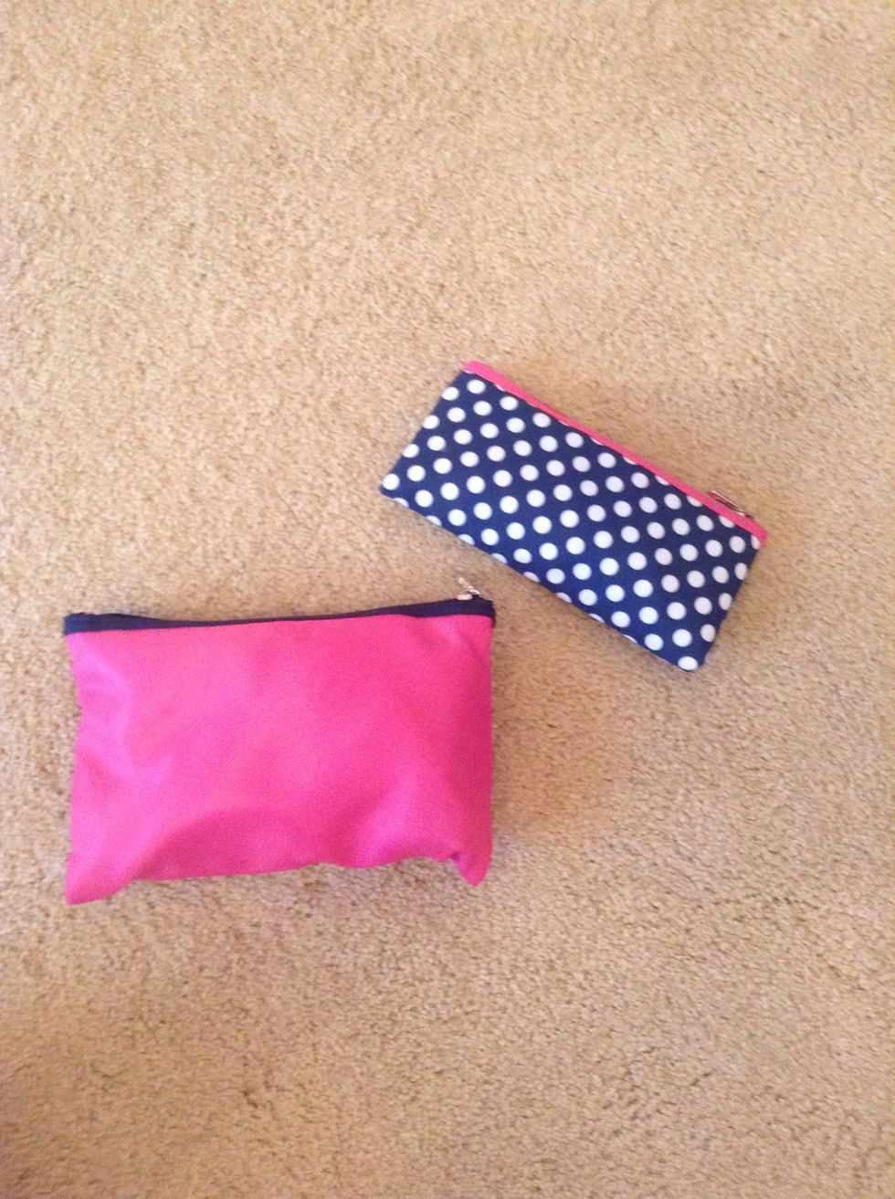 Speaking of a necessities bag, you are going to need one. Grab a small bag and put the following inside: lipgloss, lip balm, mascara, concealer, something for that time of the month, listerine, $20...