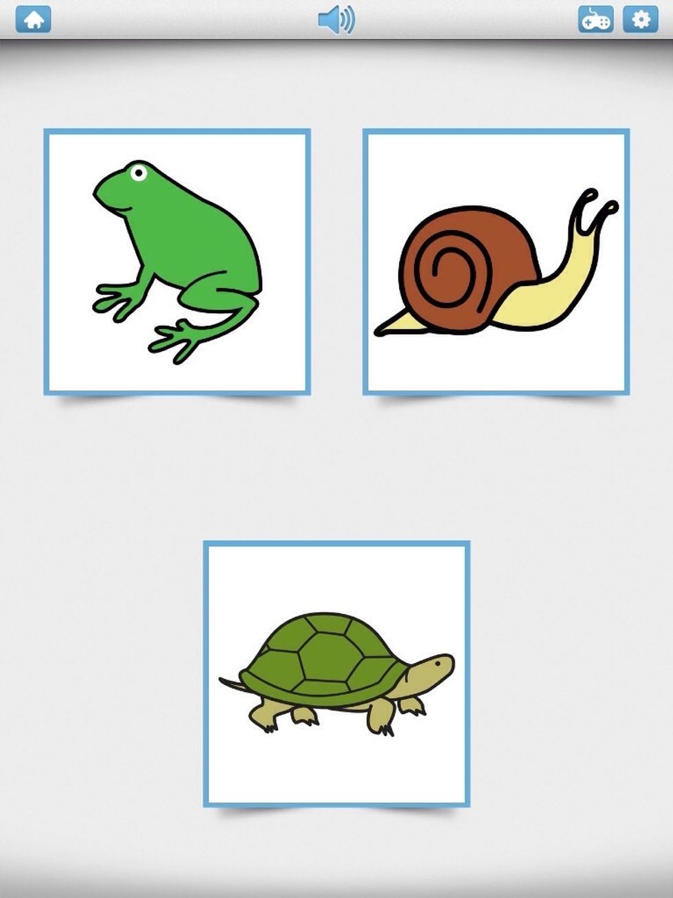 Speluppl\u00e4gg "Photo Touch" med board Djur \u00e4r ett spel d\u00e4r ljuduppspelningen s\u00e4ger ett ord och barnet ska peka p\u00e5 r\u00e4tt ord. Stegrande sv\u00e5righetsgrad.