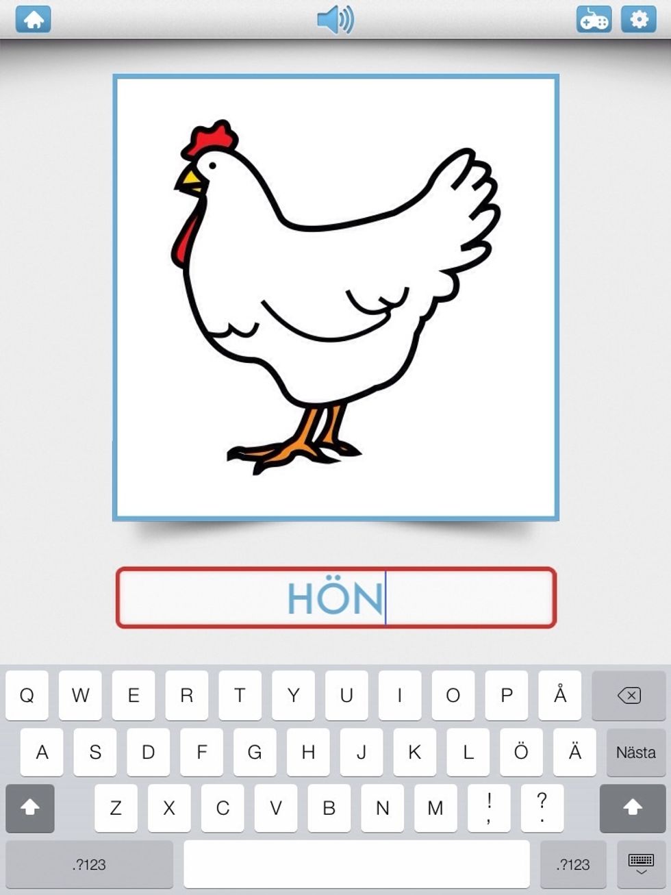 Speluppl\u00e4gget "Spelling bee", skriva med tangentbord.