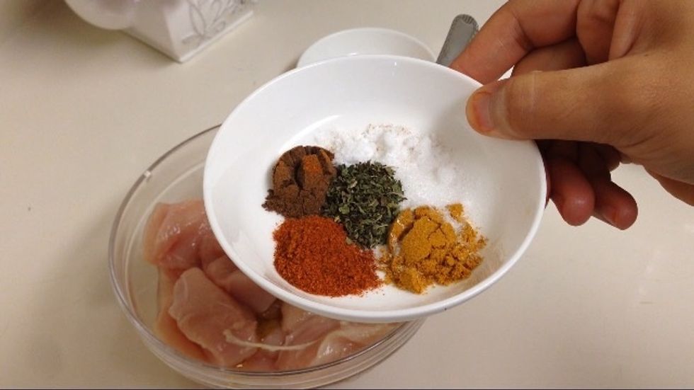 Spices: 1/2 tsp curry 1/2 tsp paprika 1/2 tsp dried mint 1 tsp salt 1/2 tsp allspice
