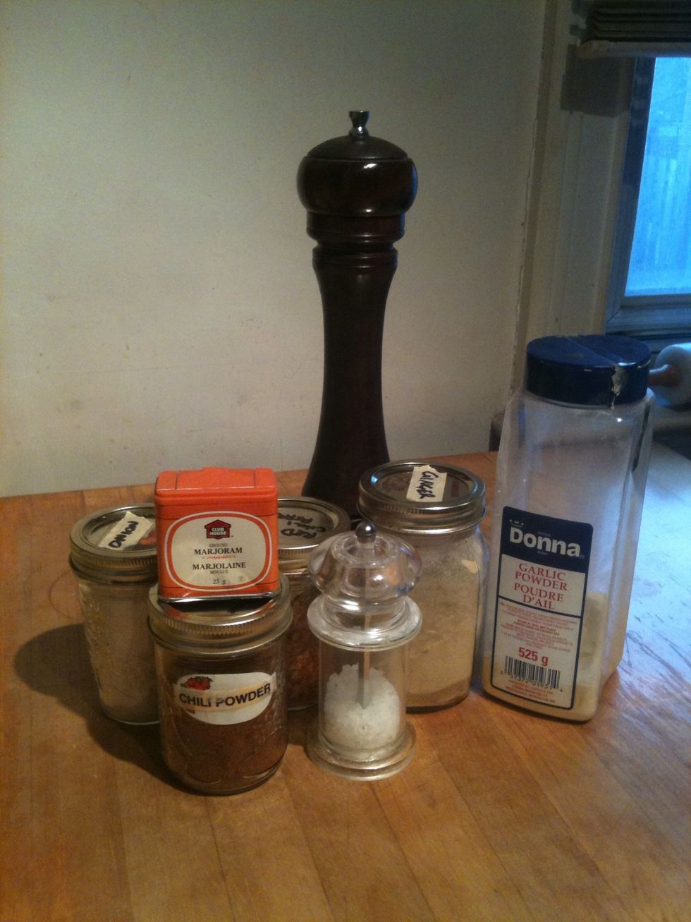 Spices. You can add or subtract any spices you want. It all comes down to taste.The quantity of spice is just an outline to go by.