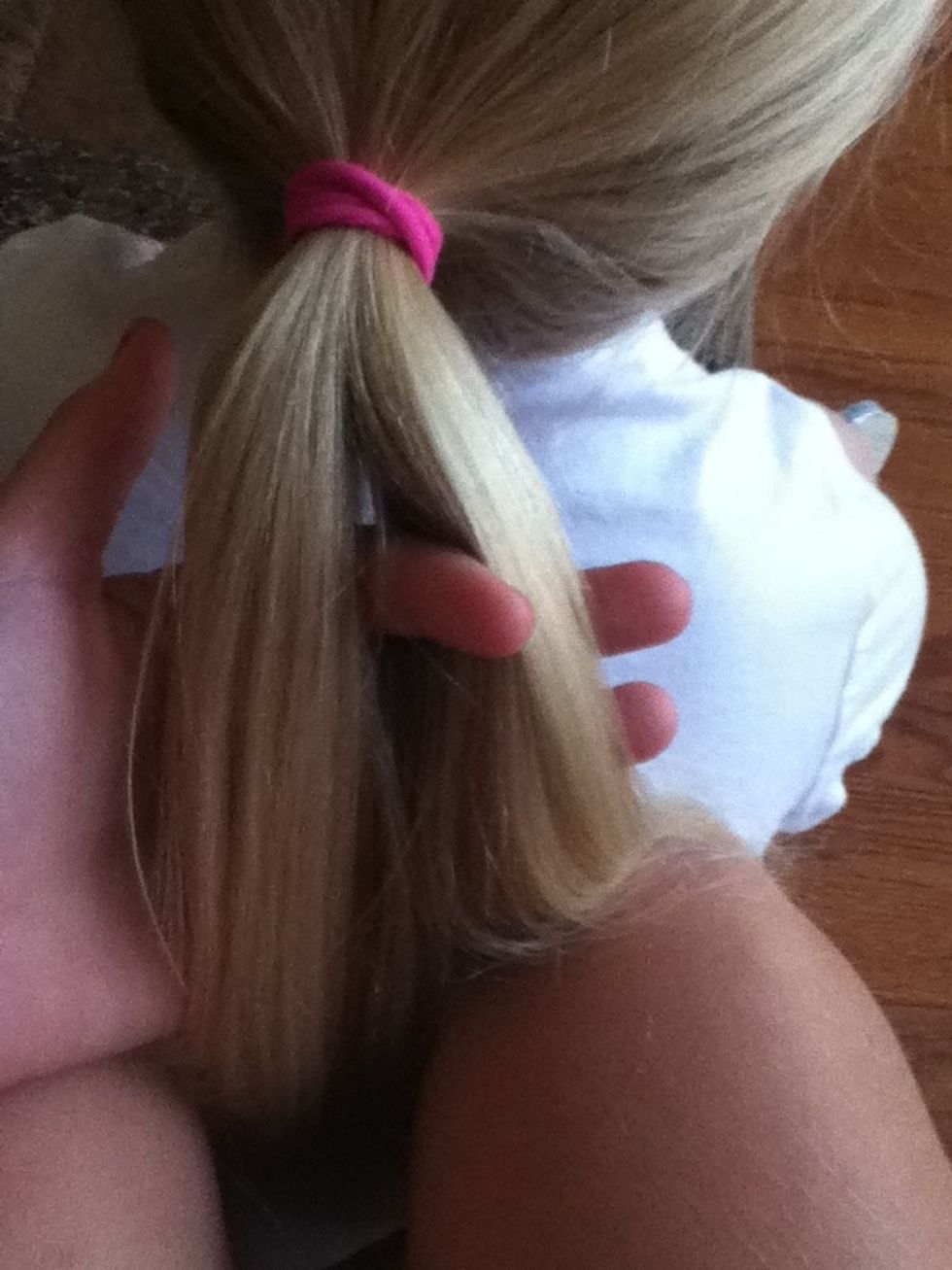 Split hair in two pieces