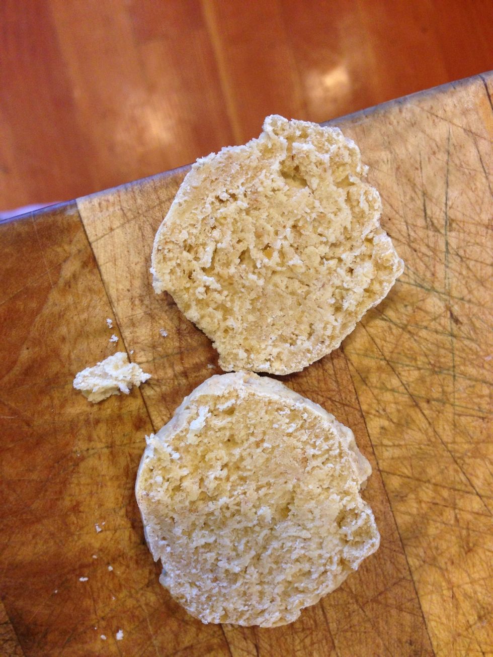 Split in even halves as best you can! It's hard, I warn you :)