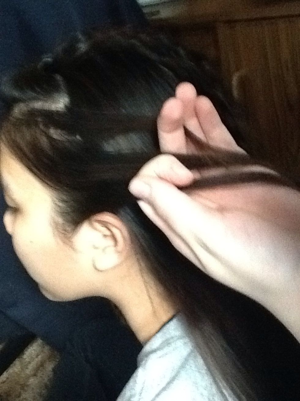 Split it again into three equal sections.