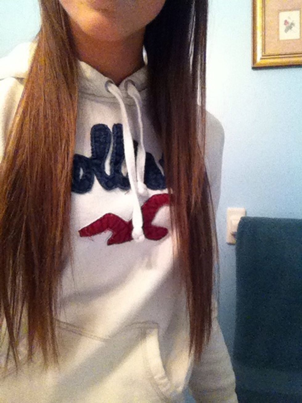 Split the bottom layer so it's on both sides of your shoulders