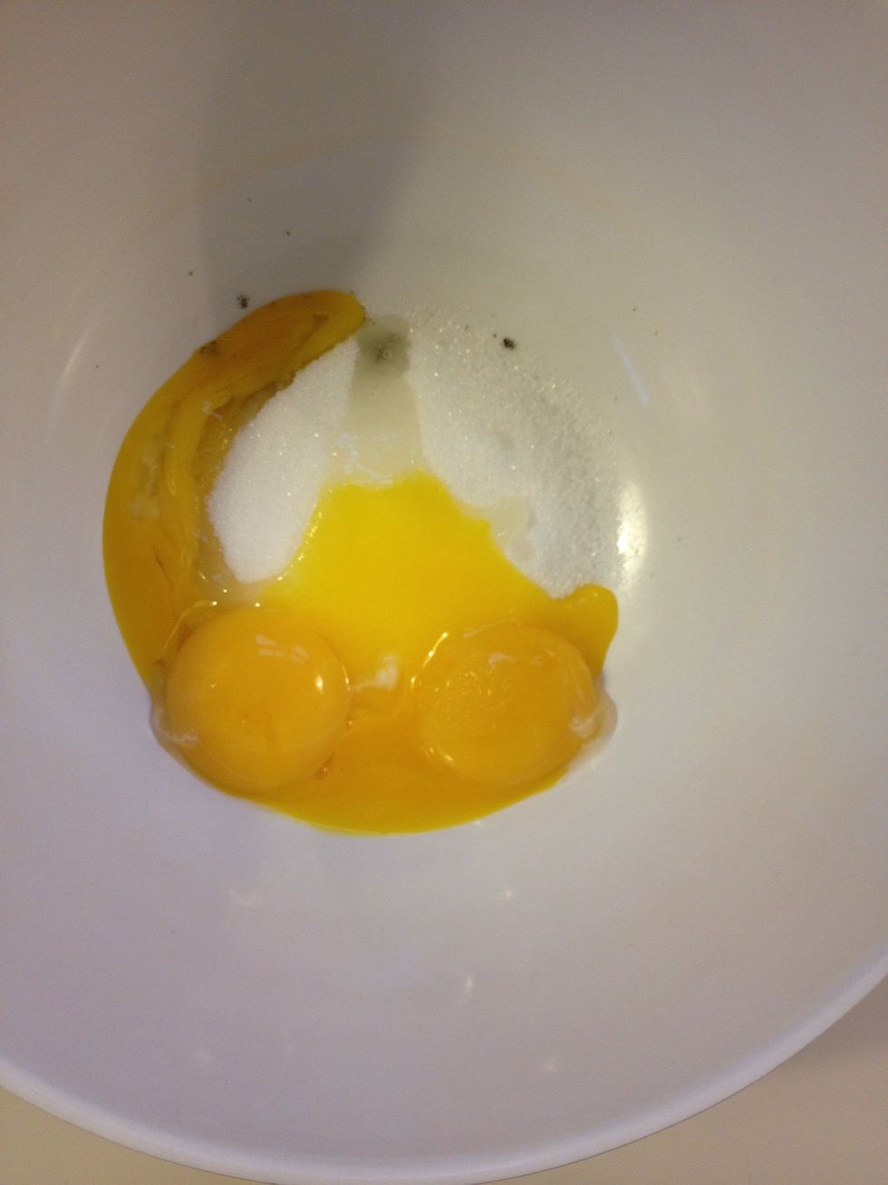 Split the eggs, and put in egg yolks \ud83c\udf83