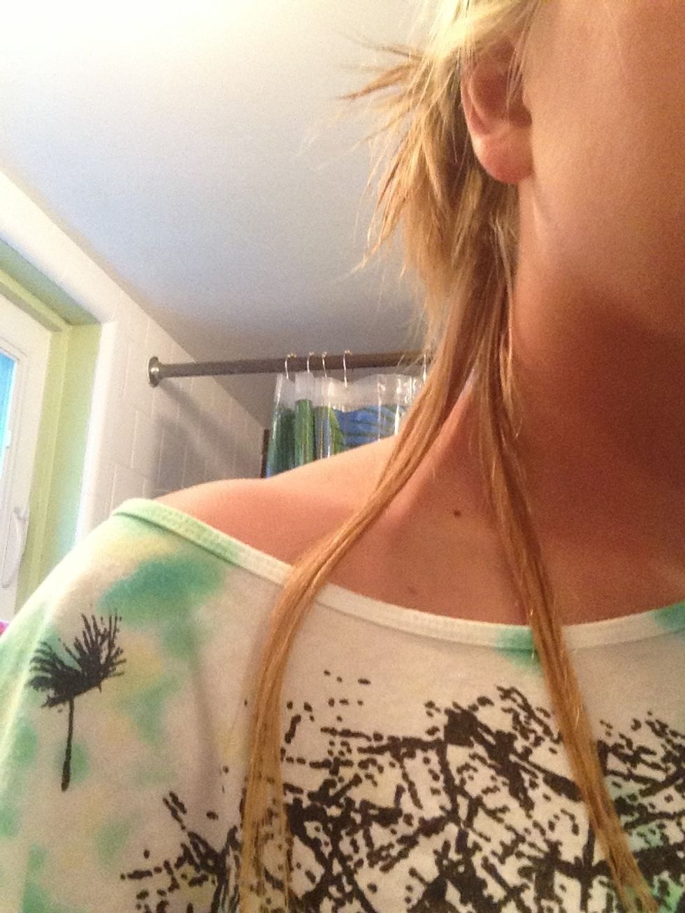 split the hair that you want in half c :