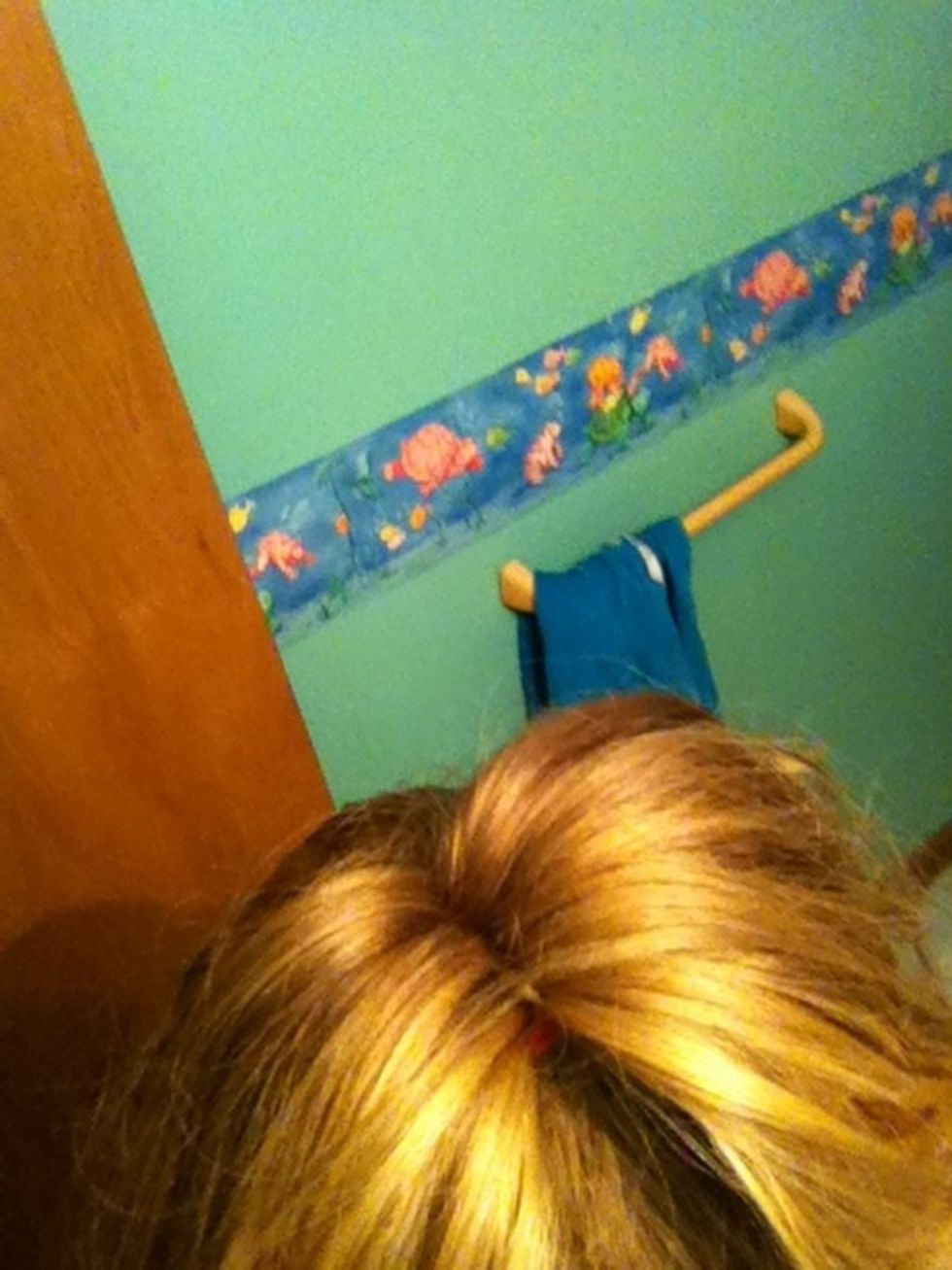 Split the ponytail in half