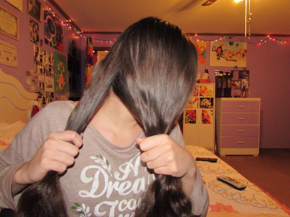 Split your hair in half!