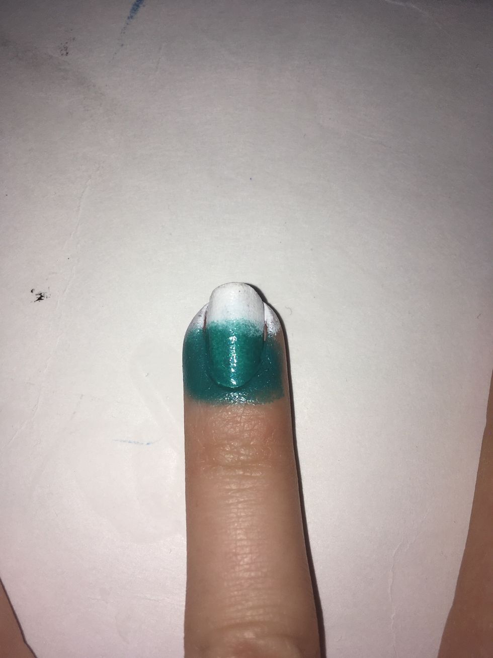 Sponge it onto your nail to get the effect I have shown. You might need to do it a couple times to get it to look good