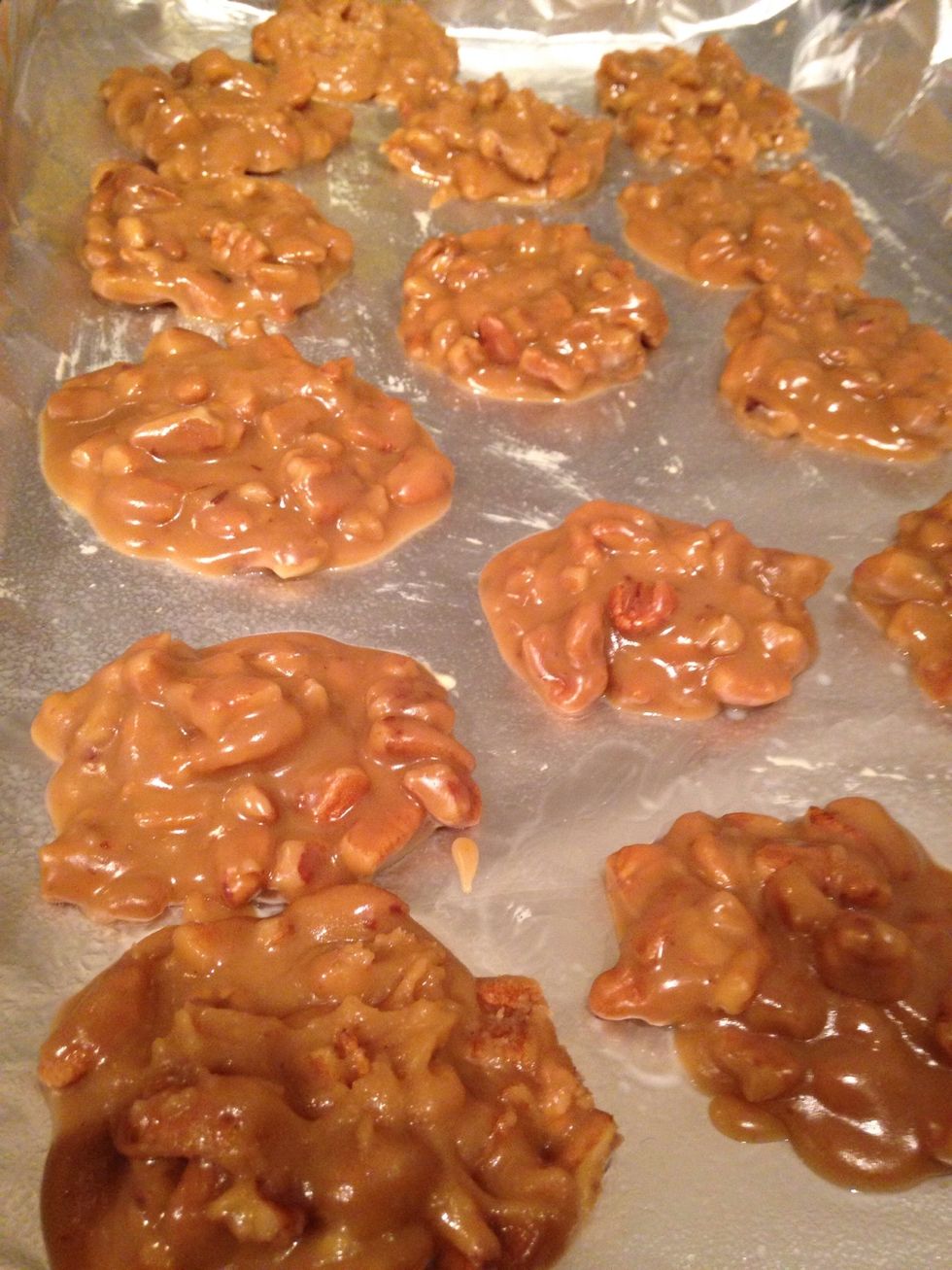 Spoon it onto the foil.