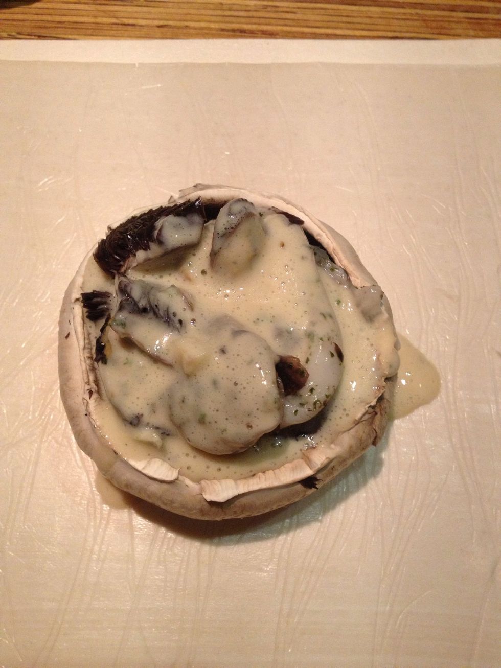 Spoon over your creamy sauce ( check out my Guide on making it )