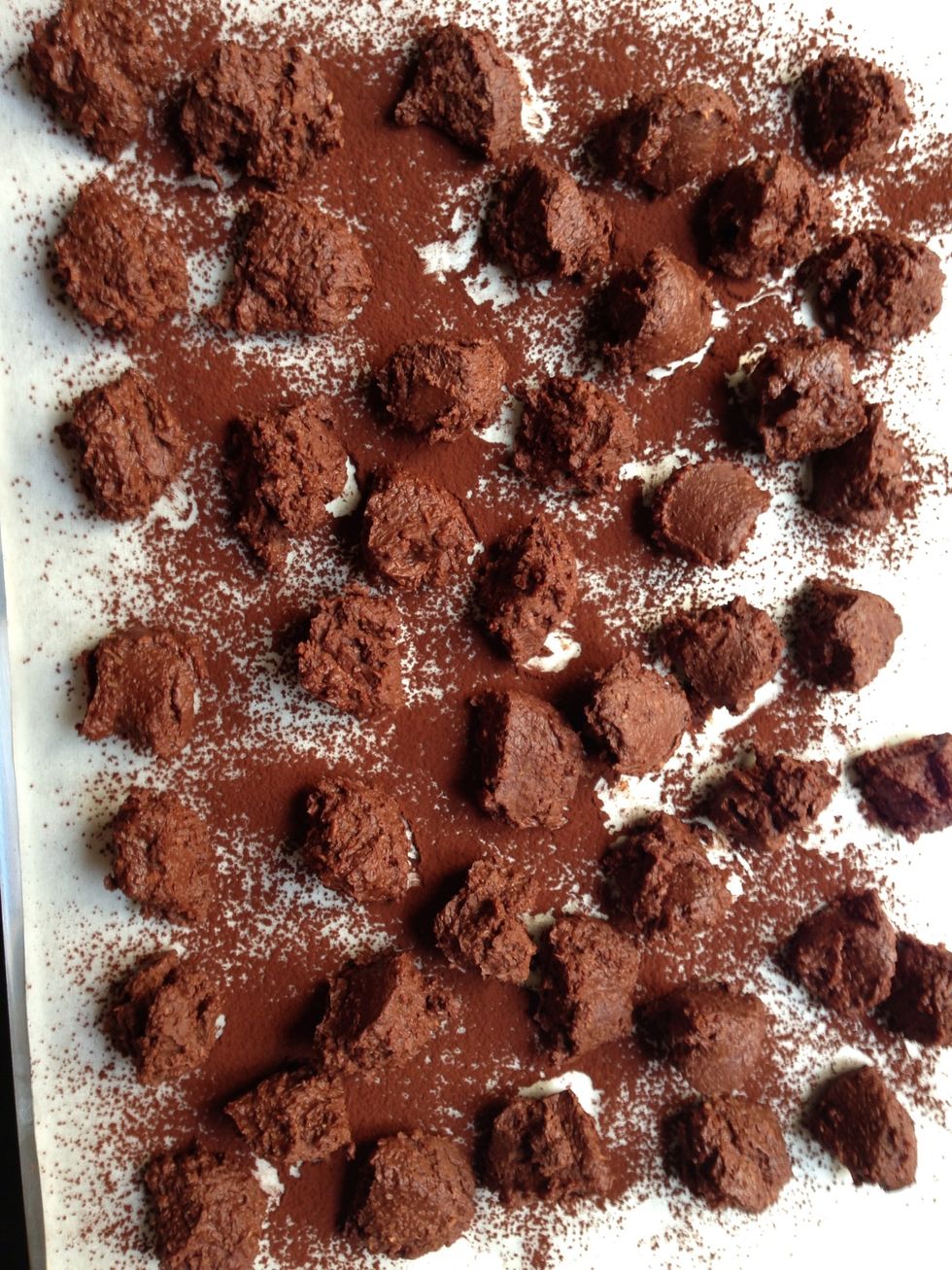 Spoon the chocolate like above