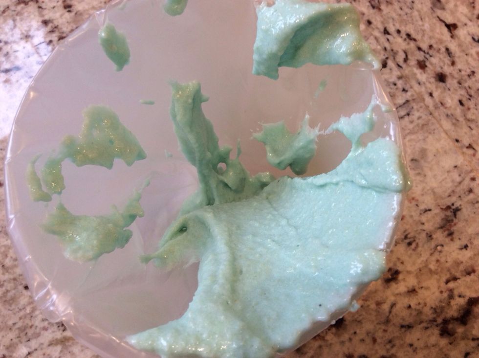 Spoon the mixture into a piping bag.