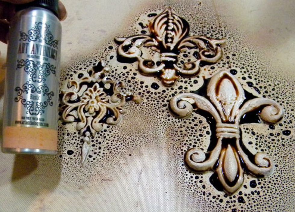 Spray a bit of Rustic Colorations Spray on top.