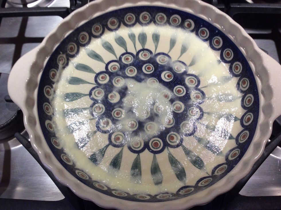 Spray baking dish and set aside.