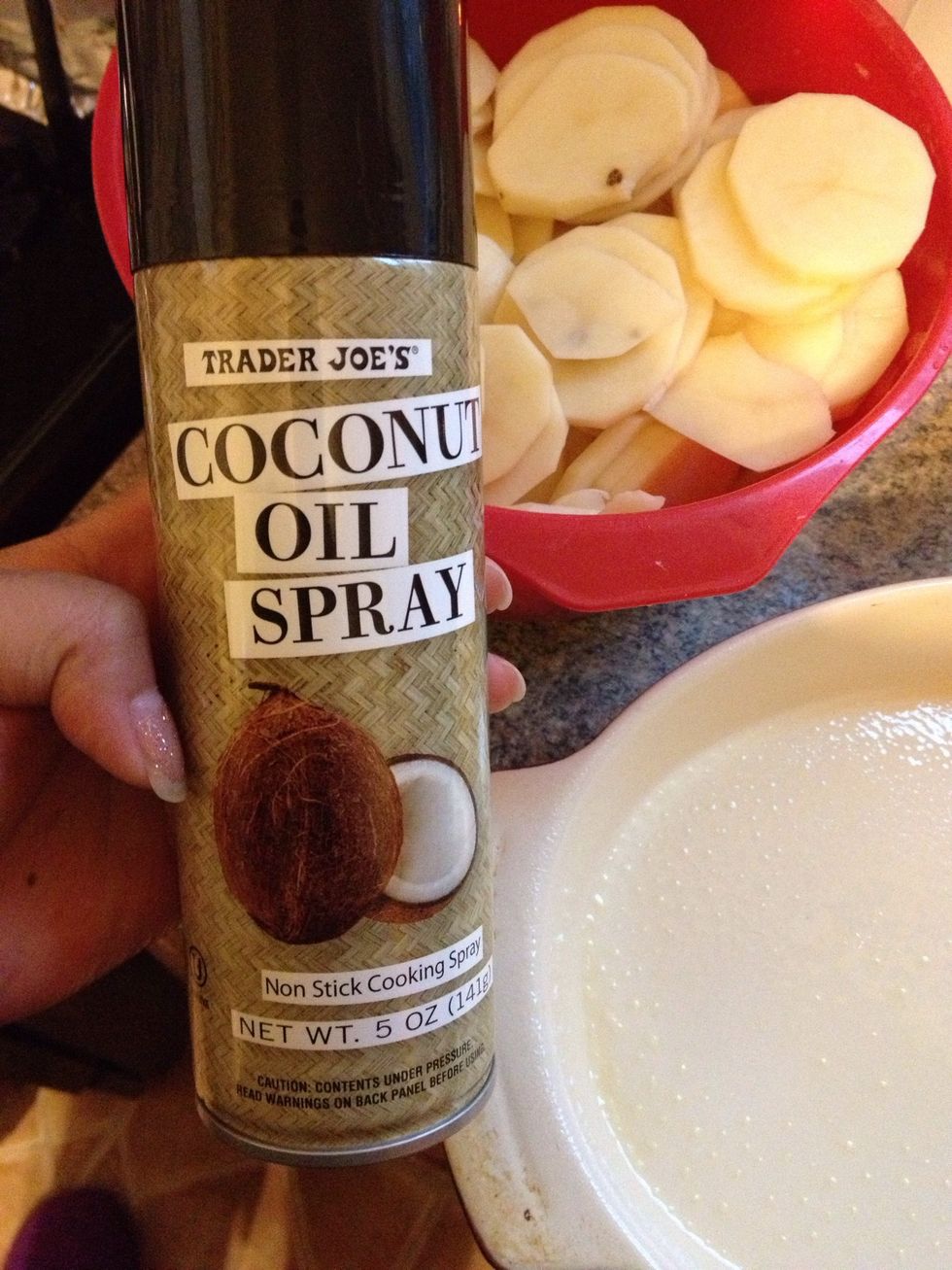 Spray baking pan