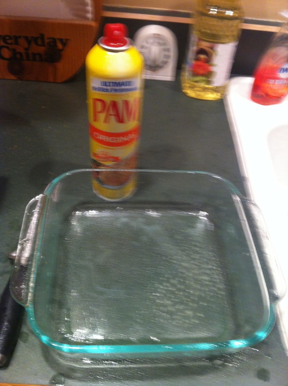 Spray bottom of pan so potatoes don't stick