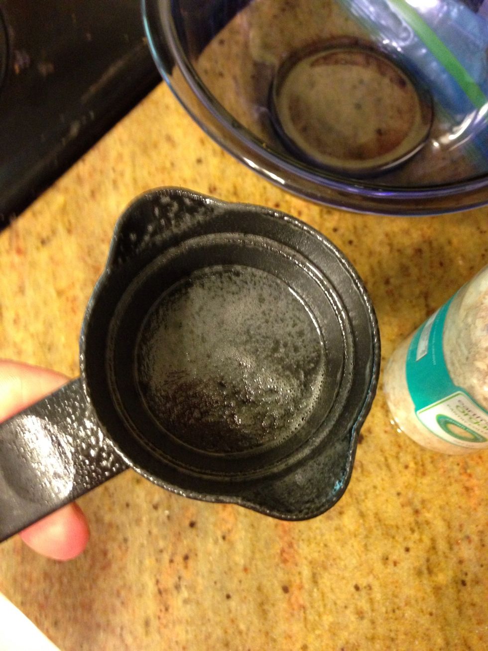 Spray measuring cook w/ cooking spray before measuring honey. Trust me it will pour right out of the measuring cup w/o leaving any behind.