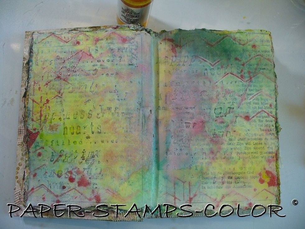 Spray more of the Glorious Colorations Spray. (I wanted it to be more yellowish).