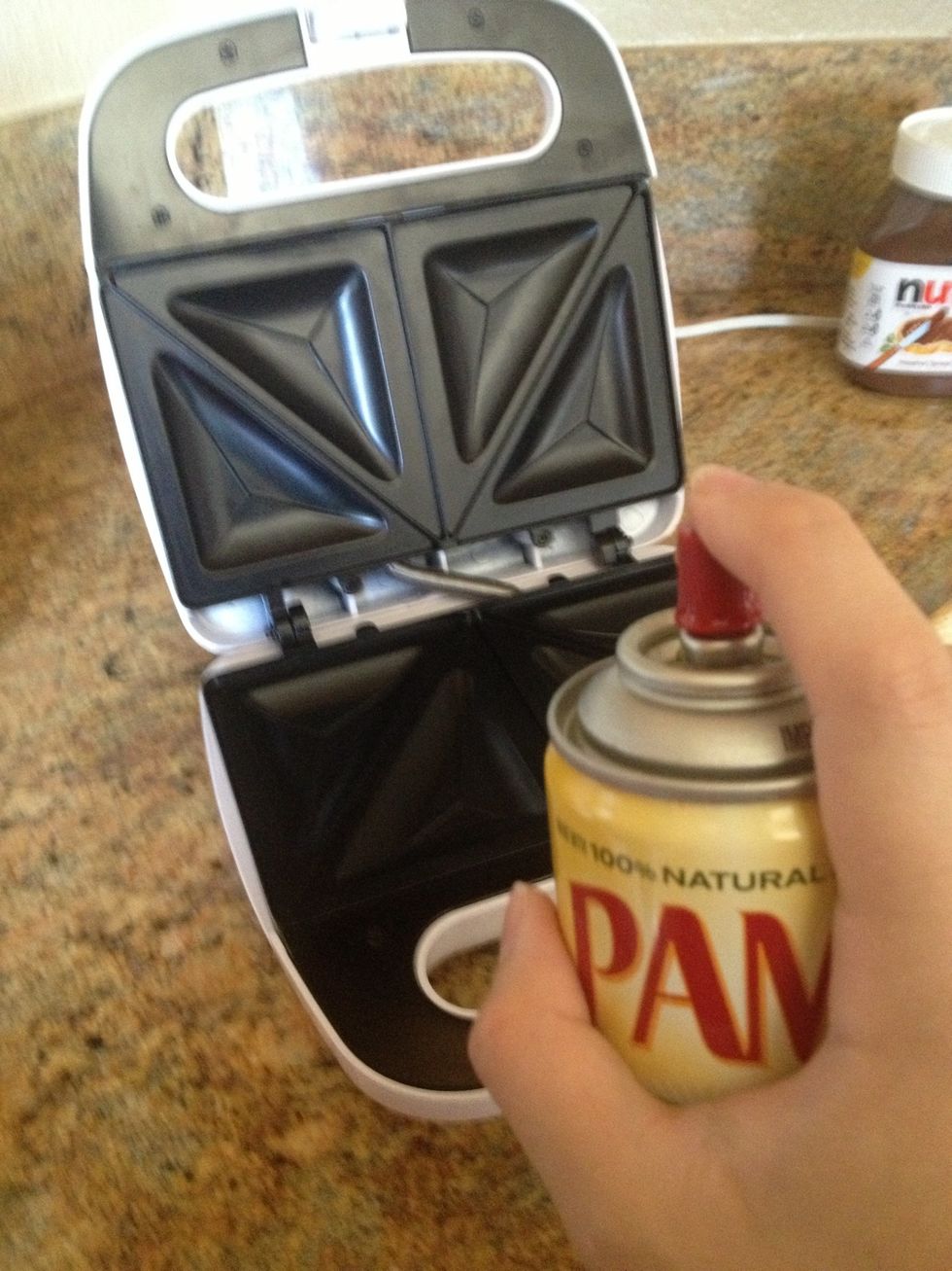 spray non stick cooking spray onto the rival cooker