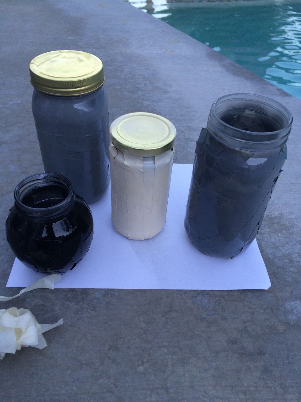 Spray paint all of your jars