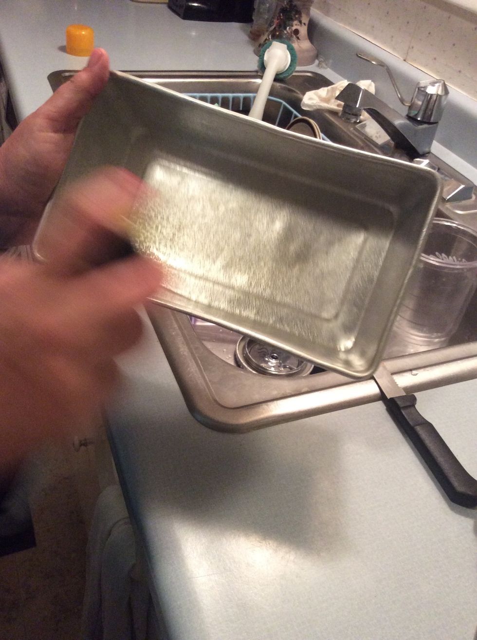 Spray pan evenly with non stick cooking spray