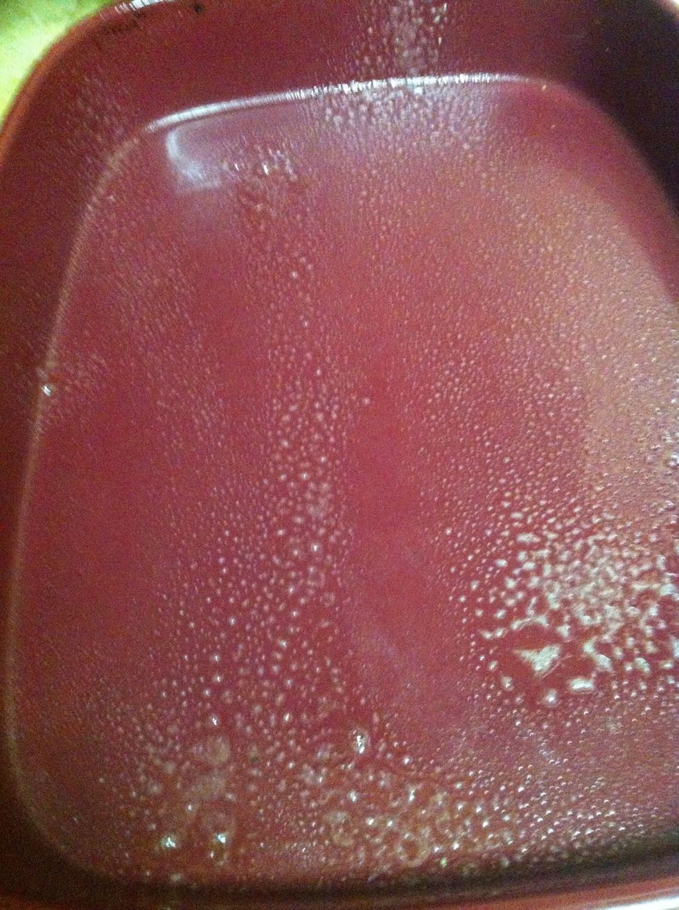 Spray pan with cooking spray....