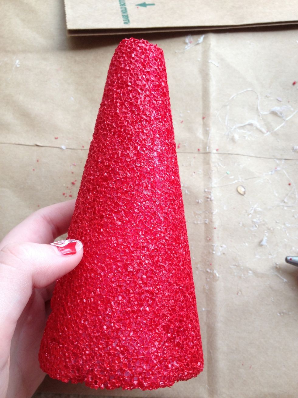 Spray the cone red.