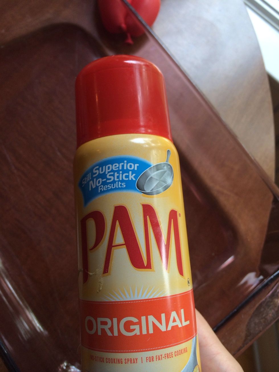 Spray the pan before you start putting batter in it.
