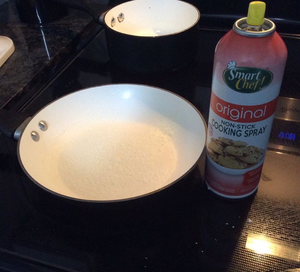 Spray the skillet