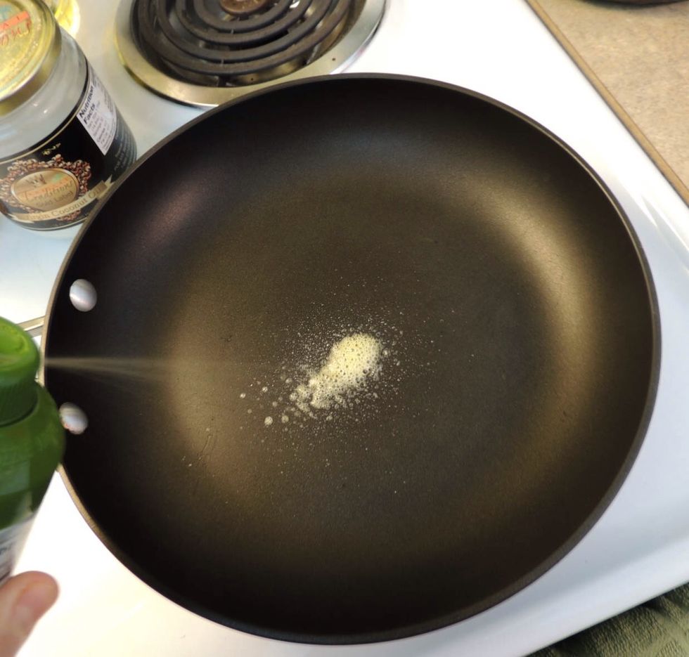 Spray with non-stick or use some healthy oil, like coconut or olive oil