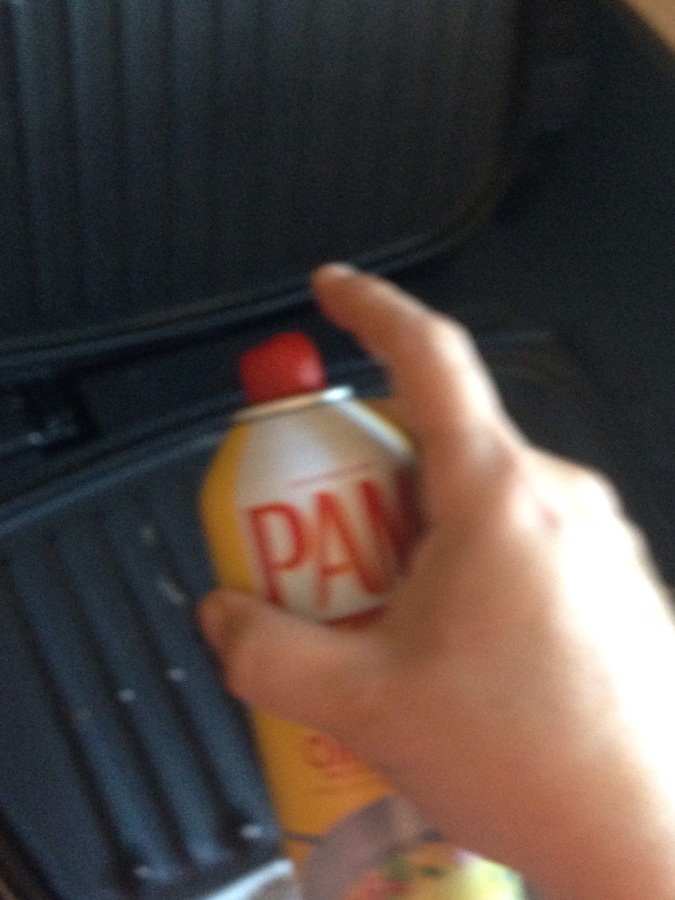Spray with spray cooking oil.